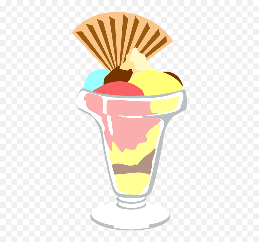 Free Clip Art Ice Cream Sundae Clipart - Ice Cream Drawing Without Background Emoji,Ice Cream Sundae Emoji