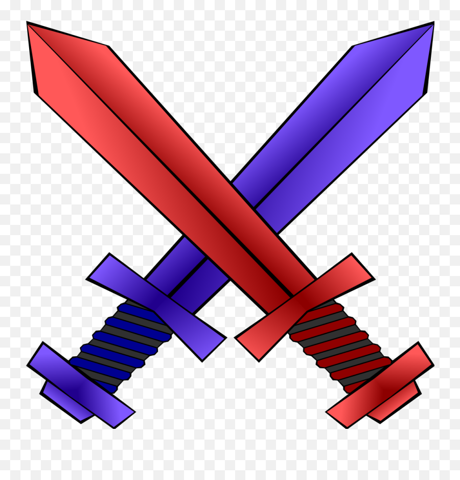 Red Versus Blue Swords - Red And Blue Swords Emoji,Sword Emoji