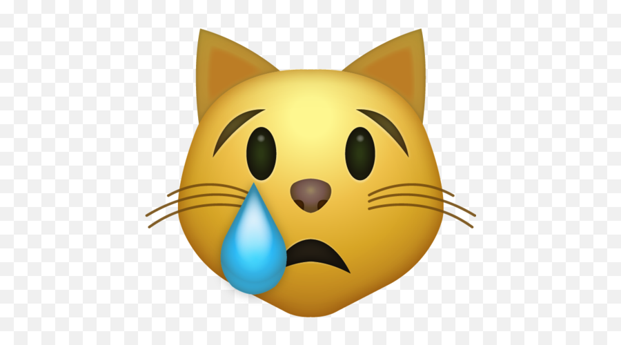 Crying Cat Emoji Iphone - Cat Emoji,Crying Emoji