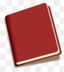 Red Book Icon Vector Clipart Image - Thin Emoji