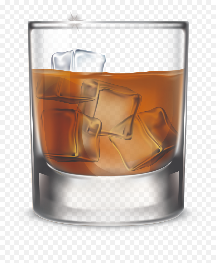 Whiskey Vector Old Fashioned Glass - Glass Gelas Whisky Png Emoji,Whiskey Glass Emoji