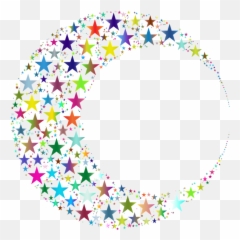 Crescent Moon Lunar Stars - Lua Crescente Em Png Emoji