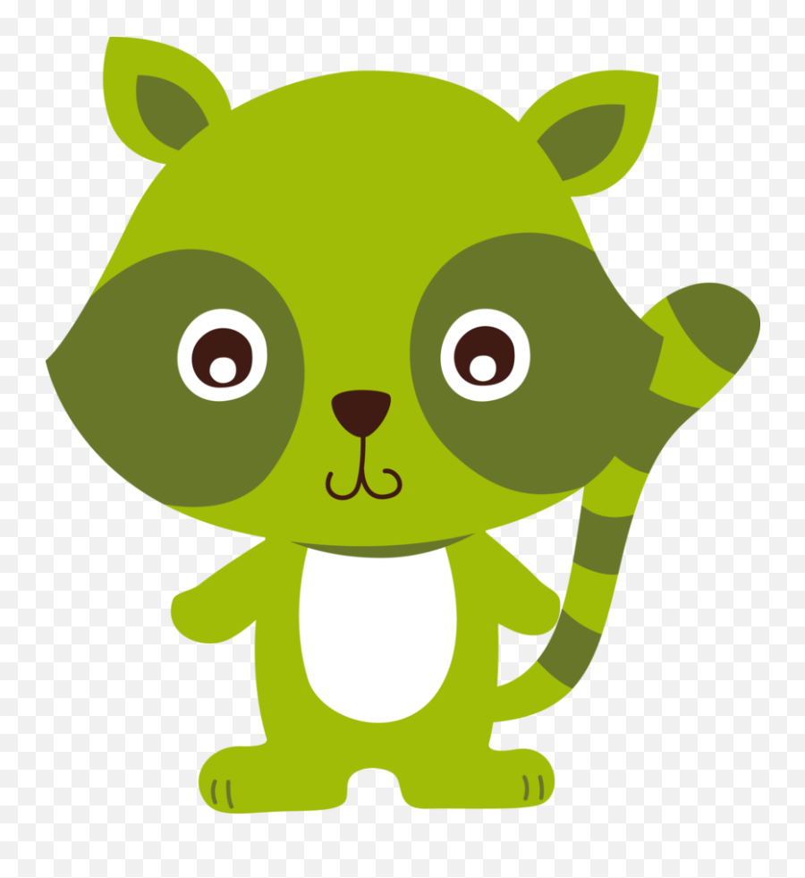 U2022u2022u203fu2040raccoonsu203fu2040u2022u2022 - Cute Green Animals Clipart Clip Art Emoji,Raccoon Emoji