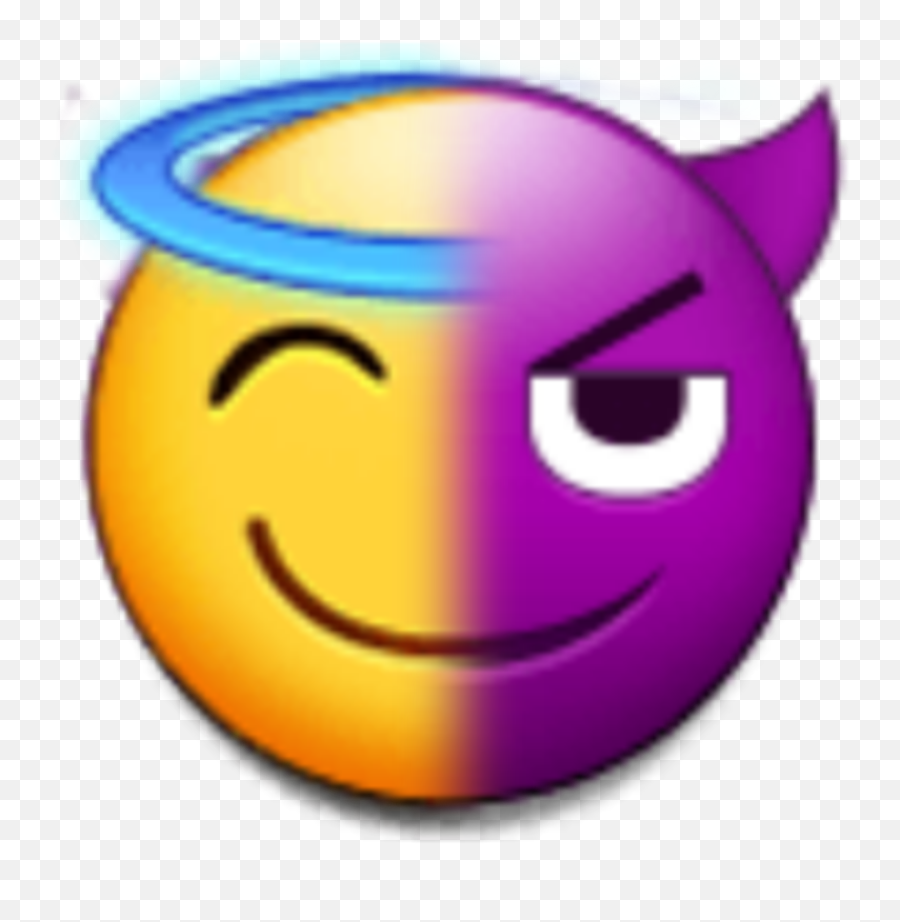 Emoji Create Change Evil Angel Demon - Smiley,Evil Smile Emoji