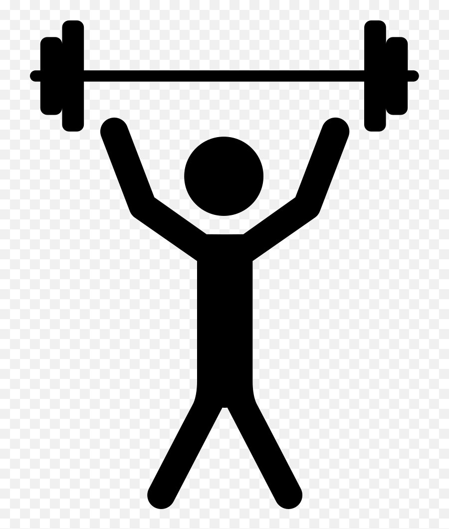 Man With Raised Arms Lifting Dumbbells Weight Comments - Lifting Dumbbell Clipart Emoji,Dumbbell Emoji
