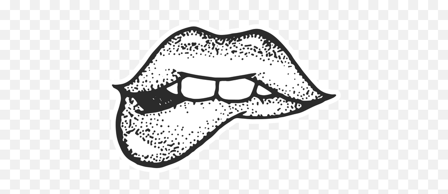 Mouth Svg Lip Biting Transparent Png - Transparent Face Tattoo Png Emoji,Bite Lip Emoji