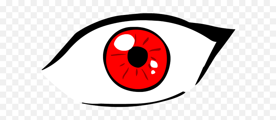 Eye Anime Iris Girl Person Cartoon White Red Clipart - Circle Emoji,Sad Anime Emoji