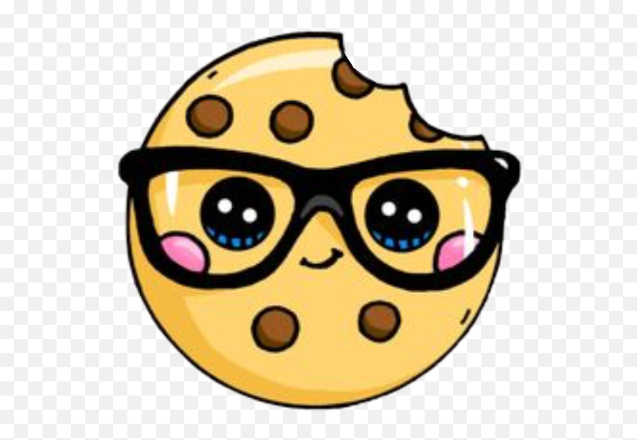 Kawaii Keks Sticker Myown Brille Glubschaugen Freetoedi - Desenho De Biscoito Kawaii Emoji,Jello Emoji