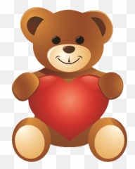 Image Result For Standing Valentines Day Teddy Bear Clipart - Clip Art Teddy Bear Emoji,Bear Emoticon