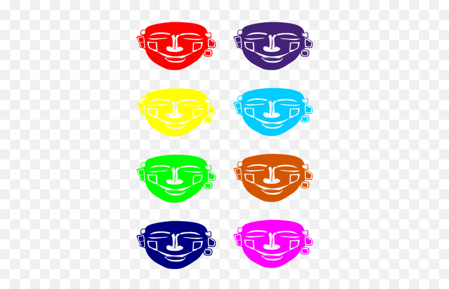 Coloridas Máscaras Tradicionales - Clip Art Emoji,Teclado Con Emoticonos