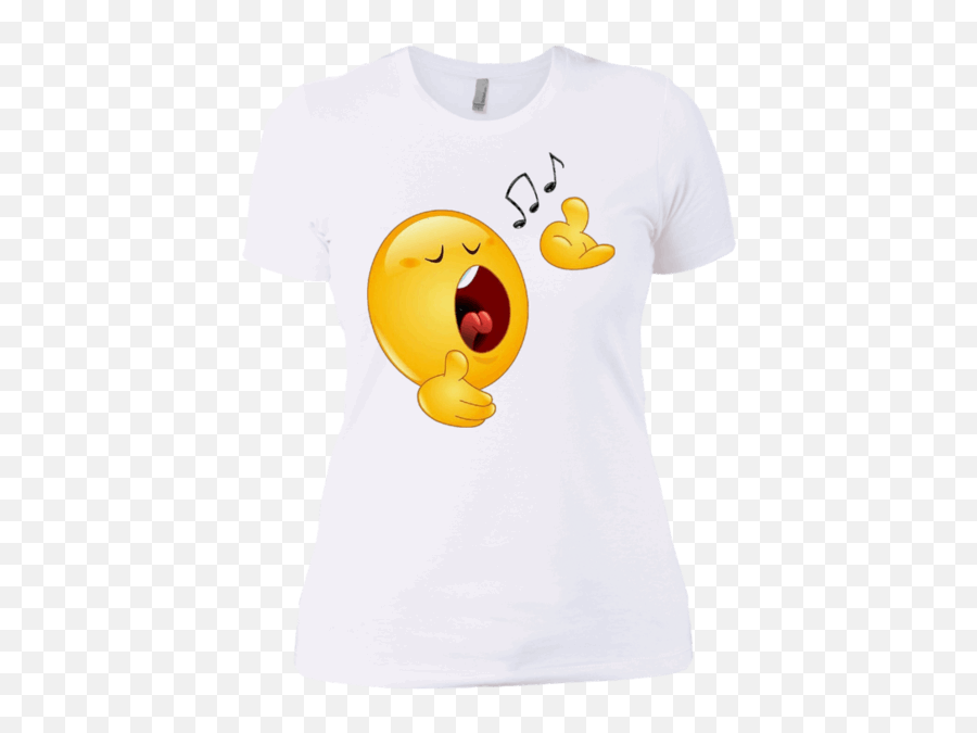 Singing Emoji Chorus Glee Club Music Notes Choir Shirt - T Shirts Emoji Music,Singing Emoji