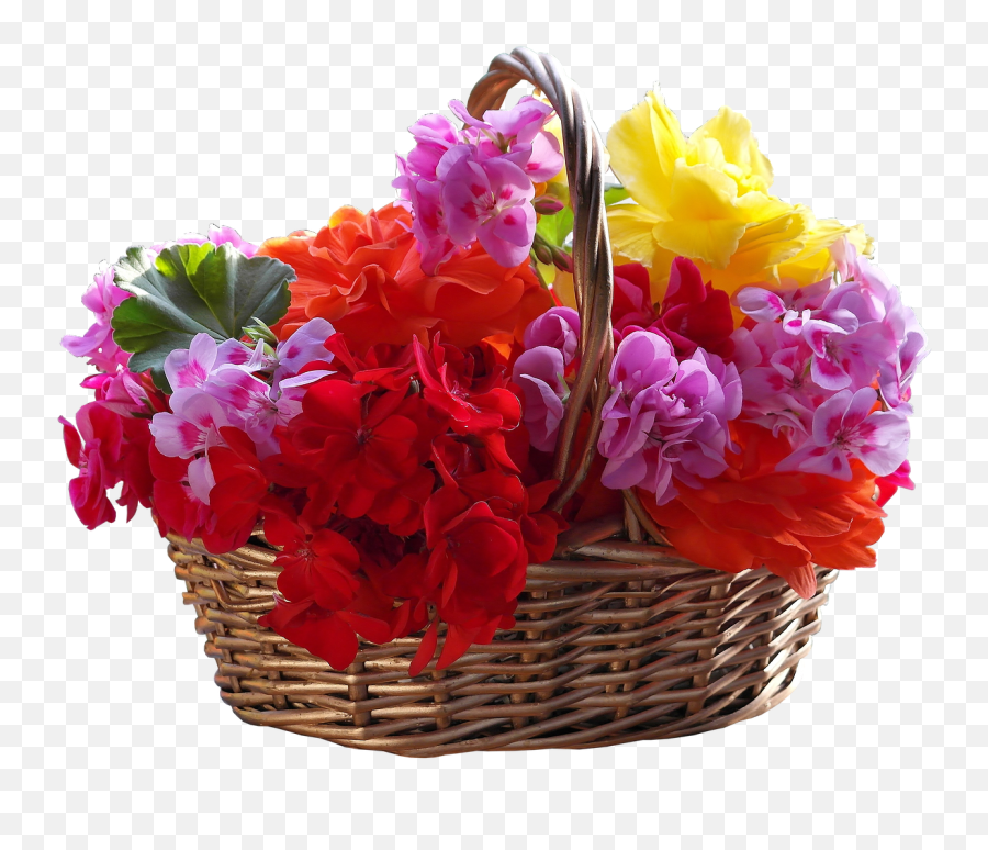 Basket Bouquet Flower Easter Ornament - Flowers Basket Png Emoji,Easter Basket Emoji