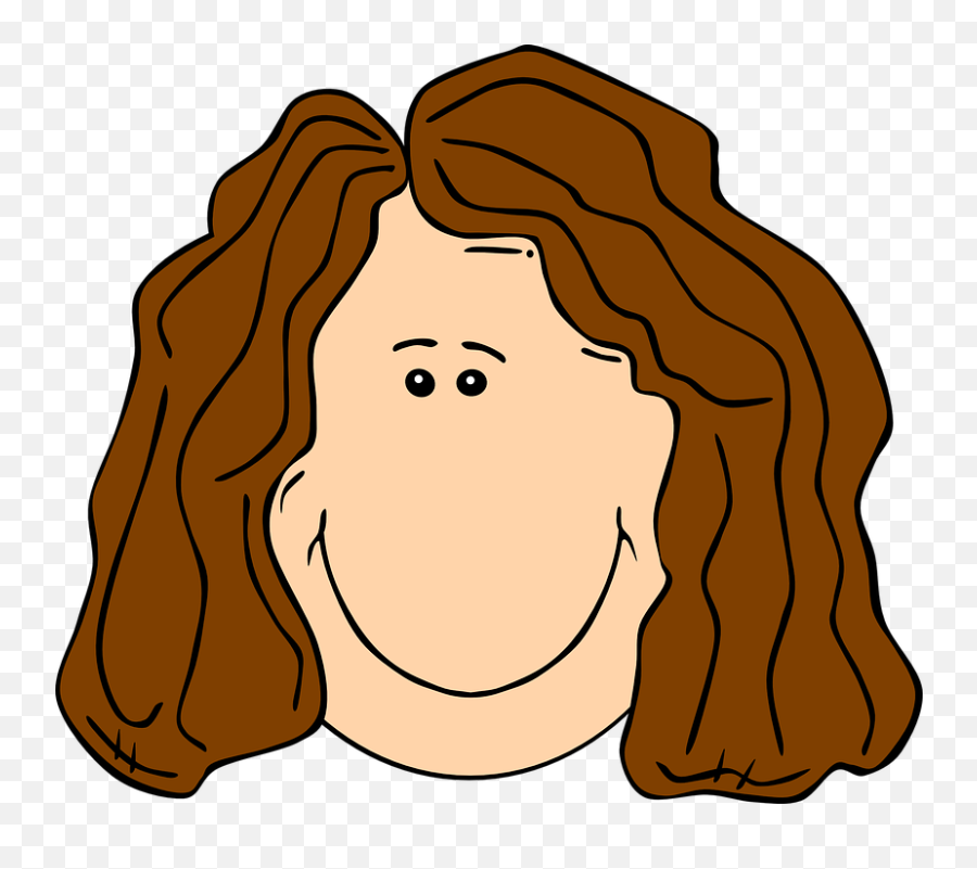 Free Brown Hair Hair Vectors - Brown Hair Woman Clip Art Emoji,Anime Emotion Faces