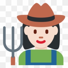 Woman Farmer Emoji With Light Skin Tone Meaning And - Black Female Farmer Emoji,Farmer Emoji