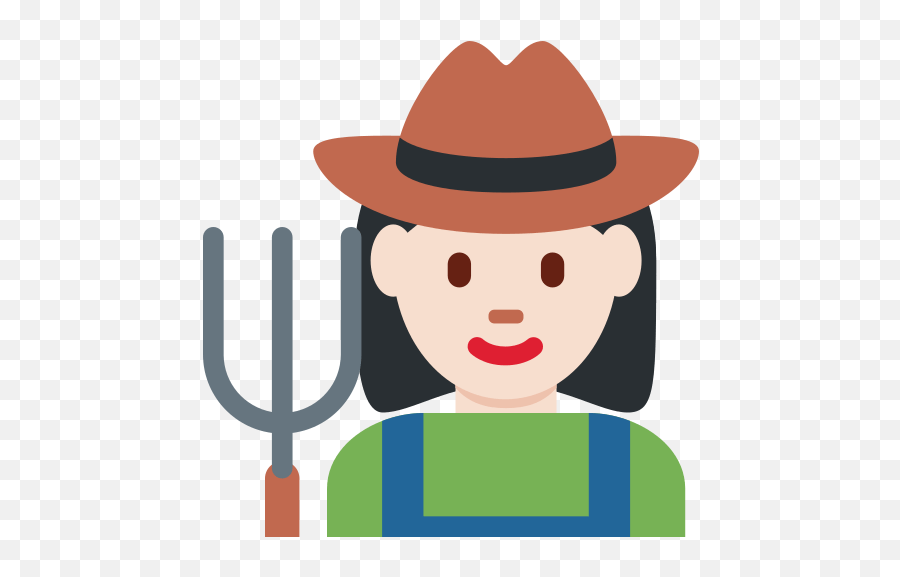Woman Farmer Emoji With Light Skin Tone Meaning And - Black Female Farmer Emoji,Farmer Emoji