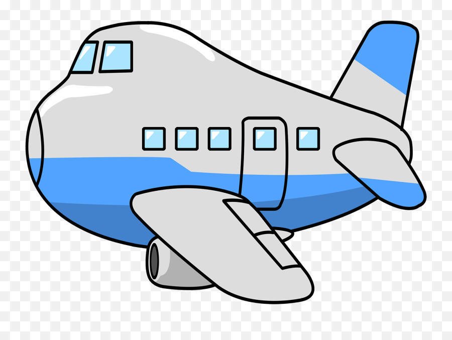 Plane Cartoon Clipart - Airplane Clip Art Emoji,Plane Emoji