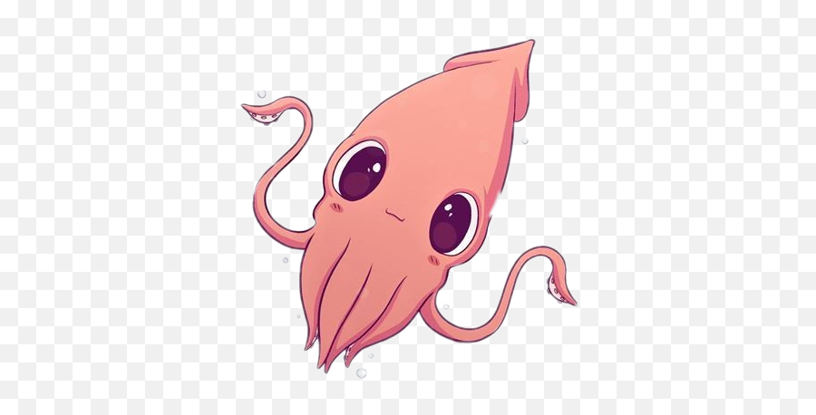Cute Kawaii Squid - Kawaii Squid Emoji,Emoji Squid