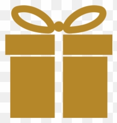 Gold Icon Present - Gift Box Png Emoji