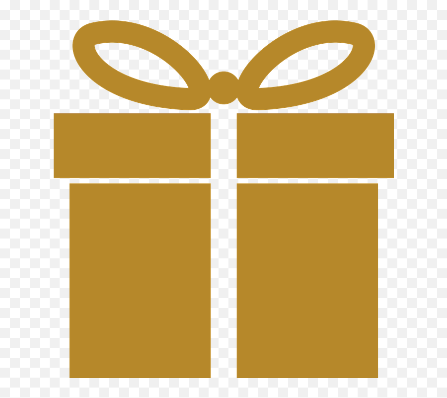 Gold Icon Present - Gold Gift Box Icon Png Emoji,Christmas Gift Emoji