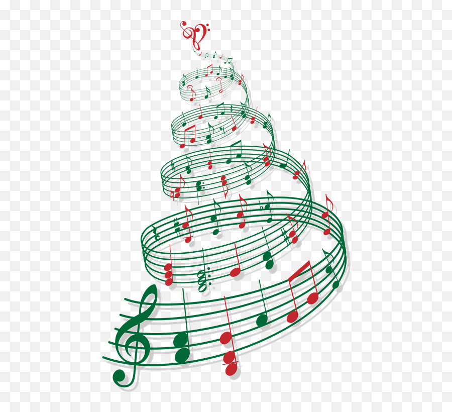 Music Note Christmas Transparent Png - Christmas Music Notes Clipart Emoji,Christmas Carols Emoji