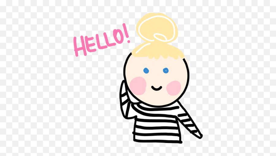 Girl Hello Sticker - Clip Art Emoji,Skype Pig Emoticon