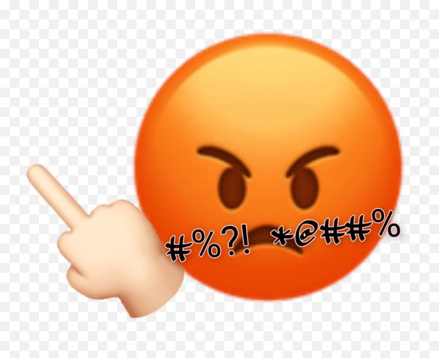 The Newest Middle Finger Stickers On Picsart - Smiley Emoji,Emoticon Giving The Finger