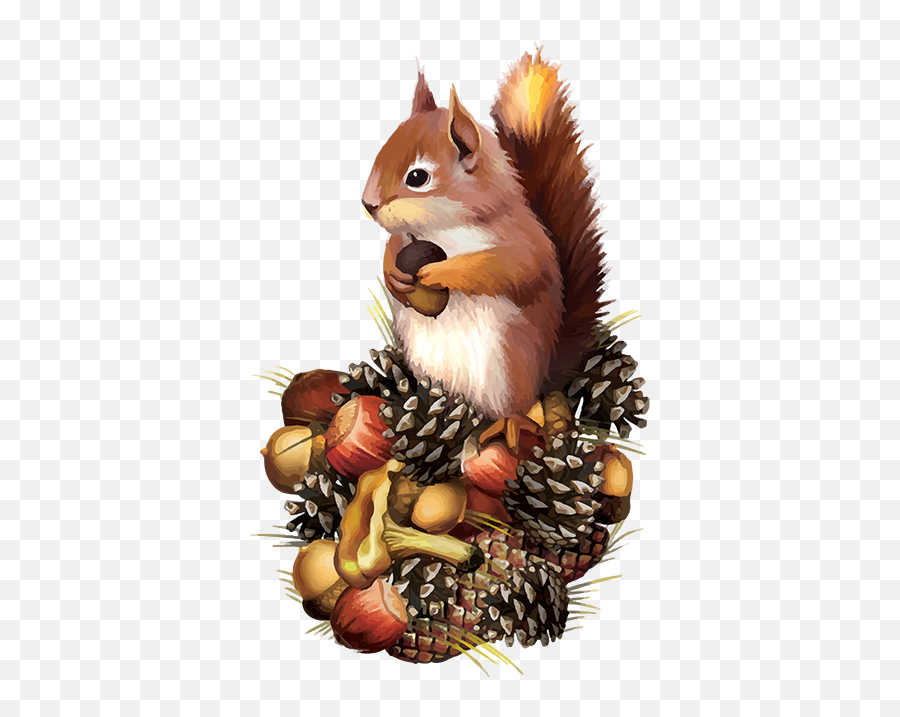 Chipmunk Clipart Red Squirrel Chipmunk - Vintage Fall Clip Art Emoji,Squirrel Emoji