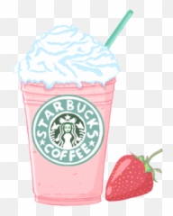 Cafe Milkshake Starbucks Frappuccino - Strawberry Starbucks Drink Transparent Background Emoji,Milkshake Emoji