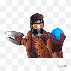 How To Draw Star - Lord Galaxy Guardians Diving Mask Emoji,Gun And Star Emoji