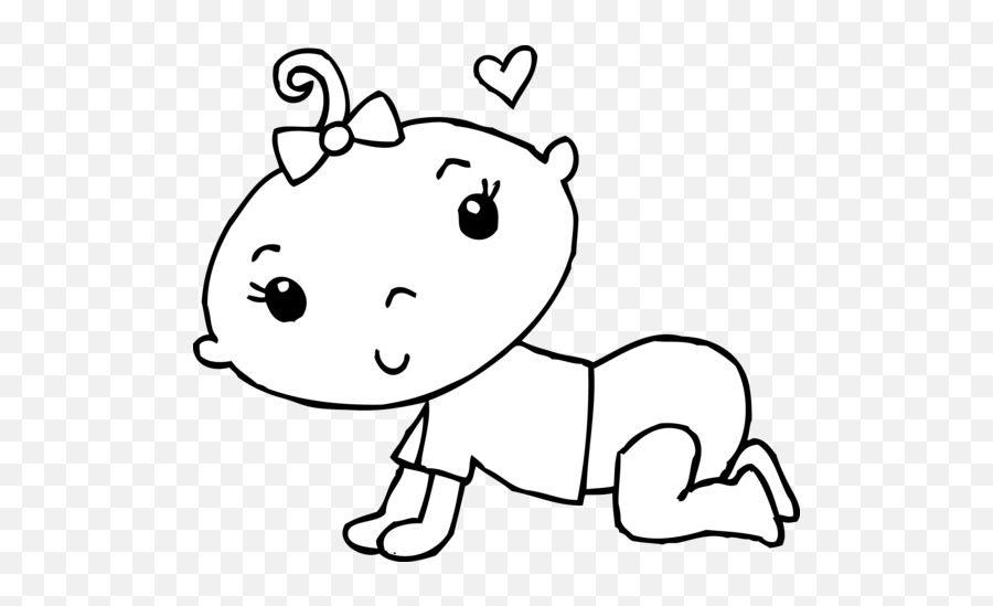 Free Baby Crawling Silhouette Download - Cartoon Baby Clipart Black And White Emoji,Baby Crawling Emoji