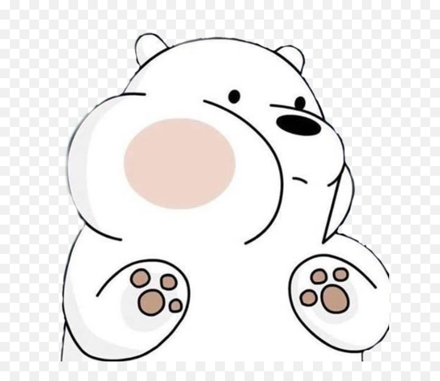 Sticker We Bare Bears Webarebears White Aestheticwhite - Ice Bear We Bare Stickers Emoji,Bear Emoticon