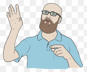 Lambert Hand Up - Man Talking Clipart Png Emoji