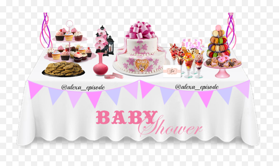 Girl Baby Shower Table 1 - Baby Shower Episode Background Emoji,Emoji Candy Table