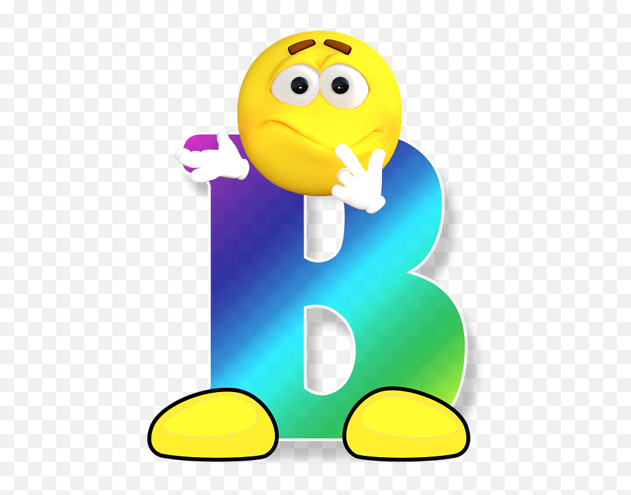 Abc Alphabet Smiley - Letter B Alphabet Smiley Emoji,B Emoji