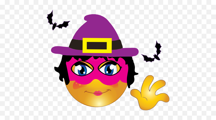 Witch Smiley Emoticon Clipart - Cartoon Emoji,Witch Emoticon