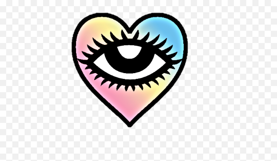 Love Third Eye Pink Blue Black White - Clip Art Emoji,Third Eye Emoji