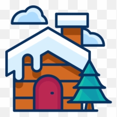 House Tree Cloud Snow Winter - Icon Emoji