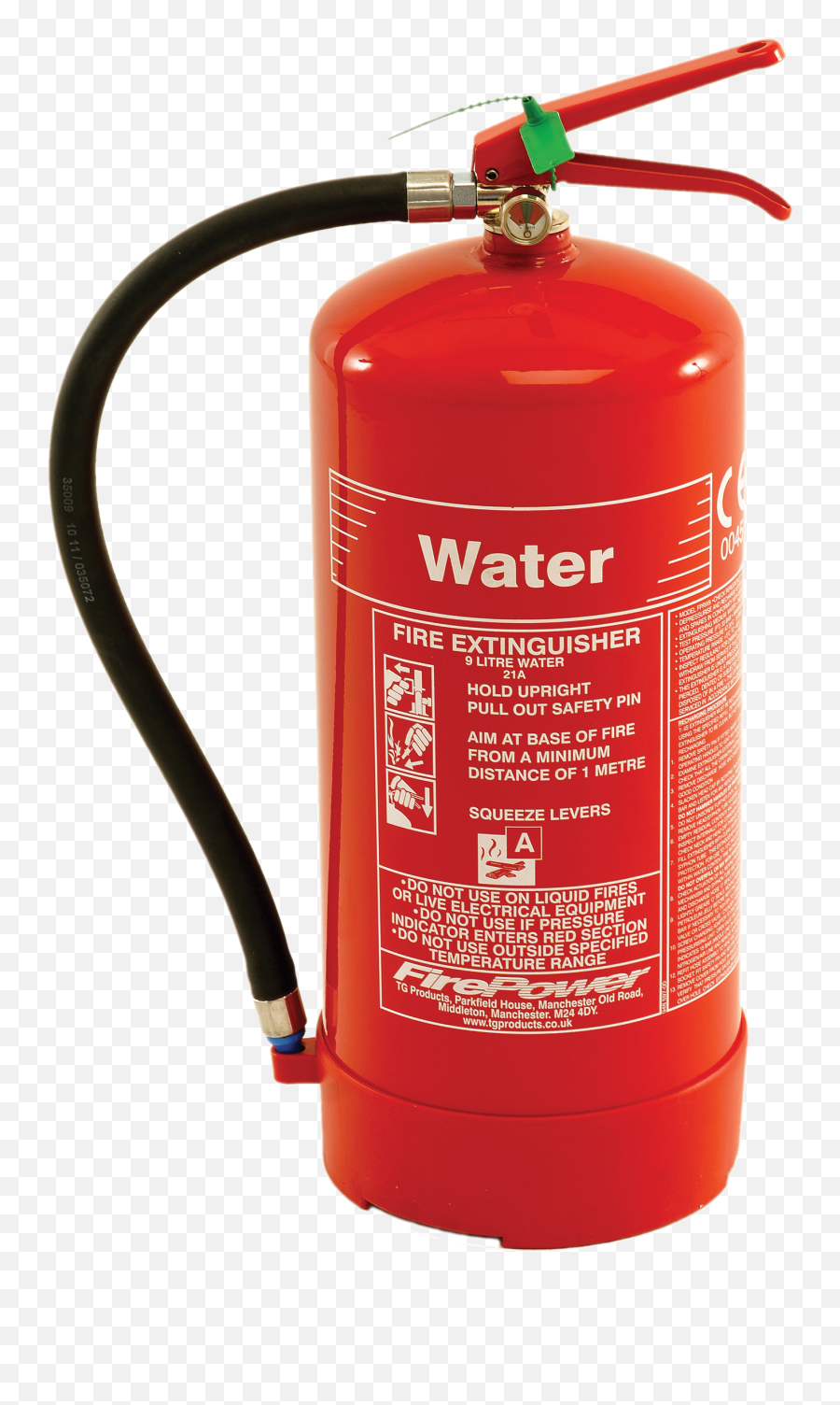 Download Hd 9l Water Fire Extinguisher Transparent Png Image - Cylinder Emoji,Safety Pin Emoji