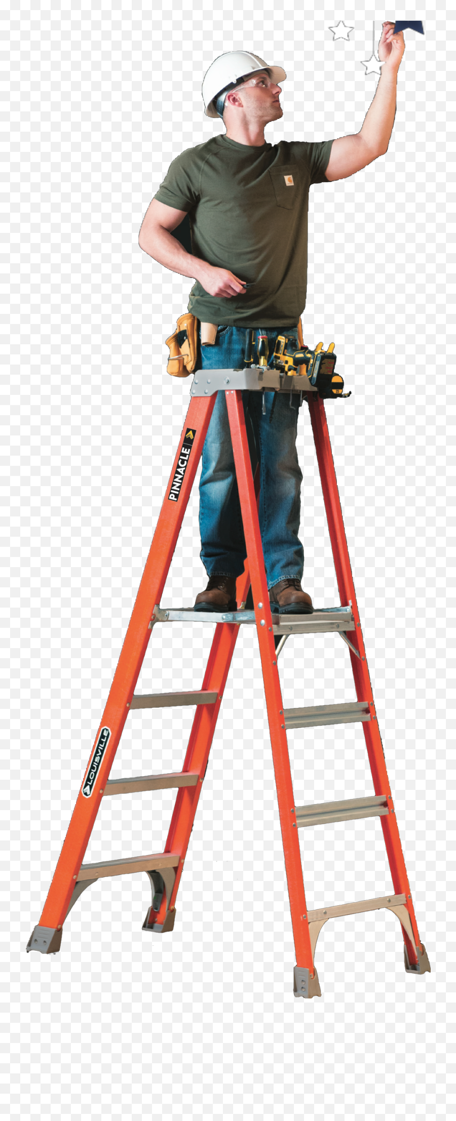 Ftestickers Painter Man People Ladder - Man On A Ladder Emoji,Ladder Emoji