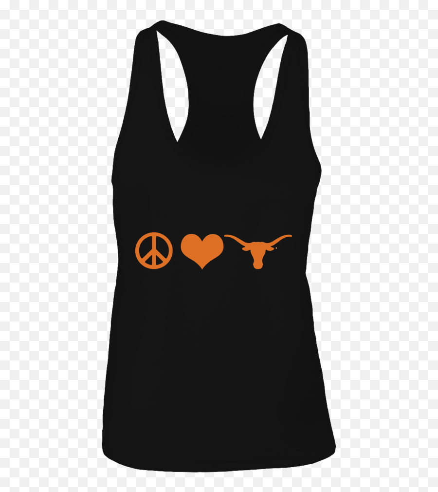 Peace Love Ut Longhorns T - Active Tank Emoji,Texas Longhorn Emoji
