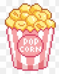 popcorn idk rpg png cute mini freetoedit 8bit - Cartoon Emoji