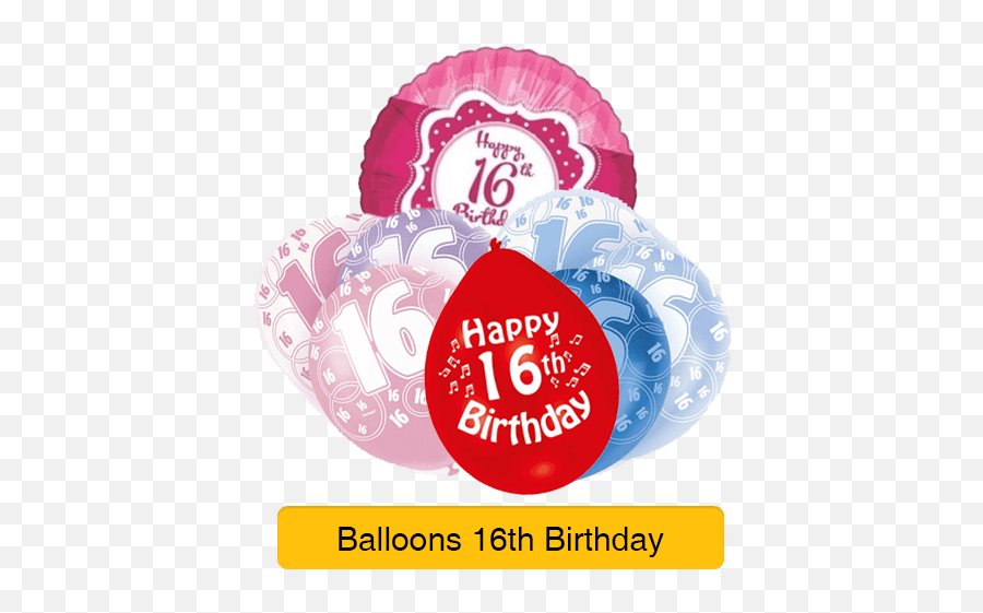 Age 16 - 16th Birthday U2014 Edu0027s Party Pieces Illustration Emoji,21st Birthday Emoji