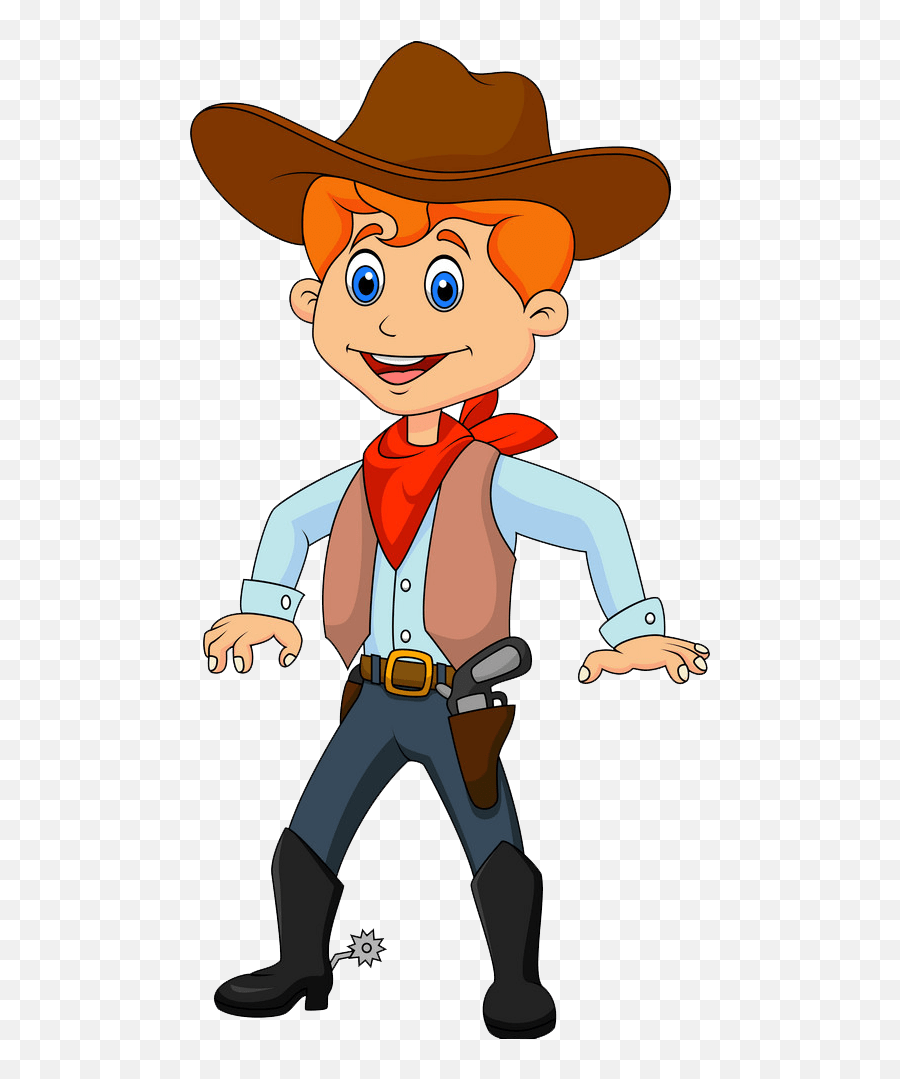 Cowboy Clipart - Easy Cartoon Cowboy Emoji,Sad Cowboy Emoji