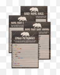 Bear Emoji - Baby Shower HD Png Download Original Size Horizontal
