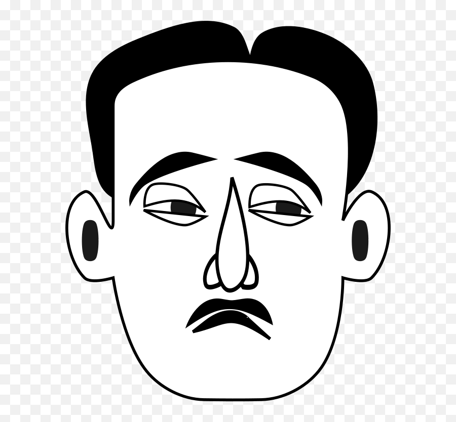 Sad Face - Taciturn Clipart Emoji,Sad Face Emoji Black And White