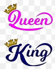 king queen crown daddybrad80 Sticker by Amanda - King And Queen Words Png Emoji