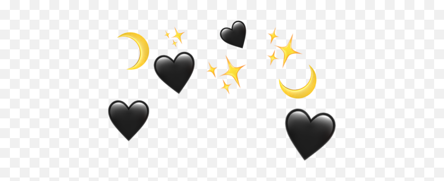 Emojicrown Black Blackheart Night Emoji - Heart,Ghetto Emoji