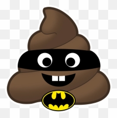Bat Poop Emoji - Superhero Poop Emoji,Batman Emoji