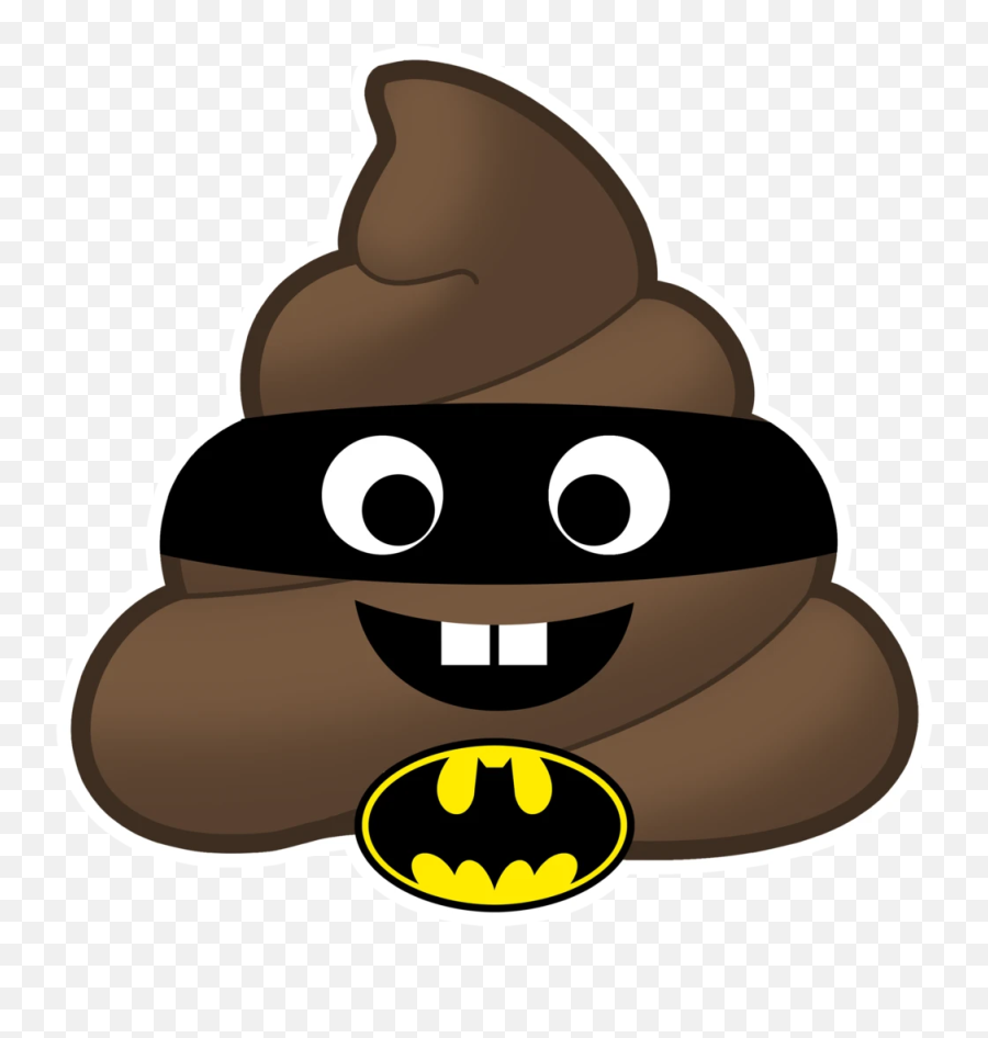 Bat Poop Emoji - Superhero Poop Emoji,Batman Emoji