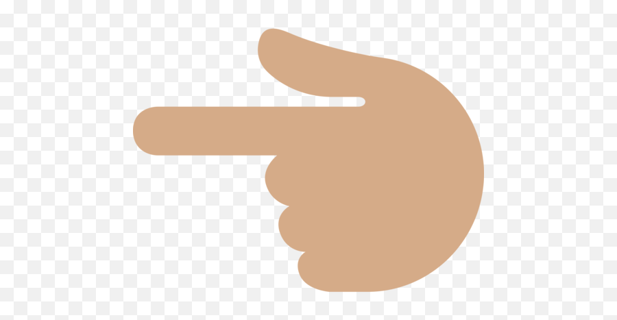 Medium - White Hand Left Emoji,Pointing Left Emoji